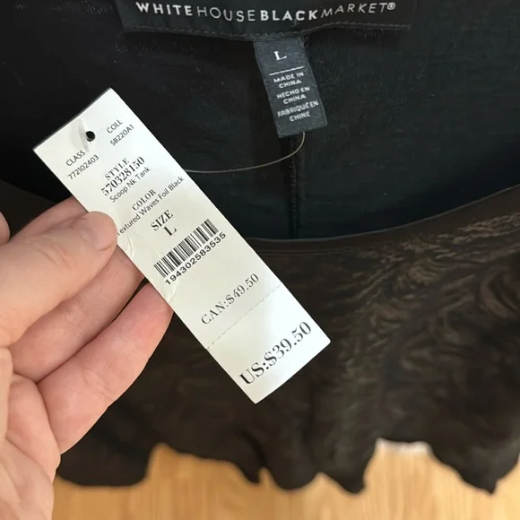 NWT White House Black Market Black Women's Top - Picture 2 of 4